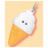 Tsuburanahitomino fast food fukkura rubber mascot [6.Soft cream (vanilla)]