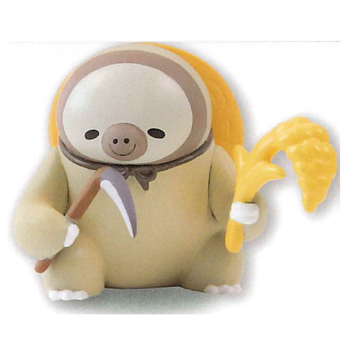 Sloth farmer mascot figure new color ver. [4.Rice harvest]