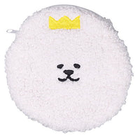 Manmaru Bichon Frise plush toy pouch & All-over pattern eco bag [1.Manmaru pouch (normal)]