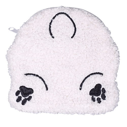 Manmaru Bichon Frise plush toy pouch & All-over pattern eco bag [3.Manmaru pouch (butt)]