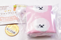 Manmaru Bichon Frise plush toy pouch & All-over pattern eco bag [4.Mitsukete all-over pattern eco bag]