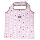 Manmaru Bichon Frise plush toy pouch & All-over pattern eco bag [4.Mitsukete all-over pattern eco bag]