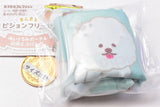 Manmaru Bichon Frise plush toy pouch & All-over pattern eco bag [5.Friend all-over eco bag]