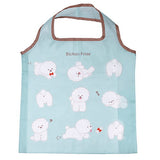 Manmaru Bichon Frise plush toy pouch & All-over pattern eco bag [5.Friend all-over eco bag]