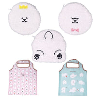 Manmaru Bichon Frise plush toy pouch & All-over pattern eco bag [All 5 type set(Full Complete)]