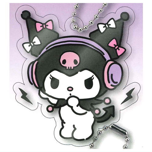 Kuromi acrylic key chain [2.Headphone]