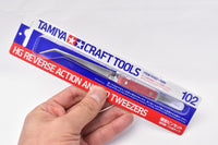 Tamiya Craft Tool Series No: 74102 HG Reverse Action Angled Tweezers JAN: 4950344079100