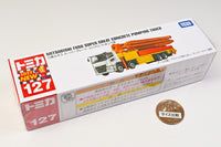 Tomica (Long Type) No.127 Mitsubishi Fuso Super Great Concrete Pumping Truck (Released on September 17, 2022) JAN�F4904810189381