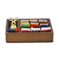 Miniature Wooden box thread set [B (B-82)]