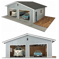 cobaanii mokei Kobo 1/24 Sweet Style Garage Life Series [2 Car Garage] Unpainted / Assembly Kit