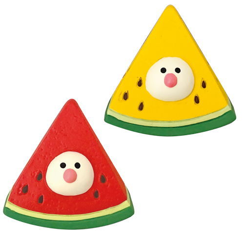 Red and Yellow Watermelon Java Sparrow (Set) (ZSV-79224) DECOLE concombre Watermelon Heaven