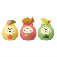 Chibi Cat Daruma Wagashi (set) (ZMM-62332L) DECOLE concombre