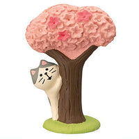 Hide-and-seek cat in cherry blossoms (ZSA-62790R) DECOLE concombre