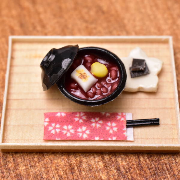 Miniature food "Zenzai" Artist: Kyoto Mamehiro (1/12 scale)