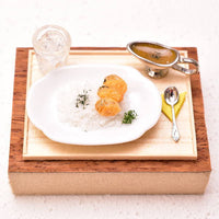 Miniature food "Kaki Fry Curry" Artist: Kyoto Mamehiro (1/12 scale)