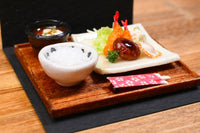 Miniature Food Hamburg steak & Fried Shrimp Set Miniature Artist: Kyoto Mamehiro (1/12 scale) [Item number: 43037] *Not food