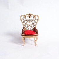 Cat miniature Rococo Chair (Small) 1/12 Scale Dollhouse