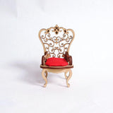 Cat miniature Rococo Chair (Small) 1/12 Scale Dollhouse