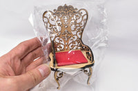 Cat miniature sitting Rococo chair (large) 1/12 scale Dollhouse