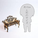 Cat miniature Rococo style Nyan bench 1/12 scale Dollhouse