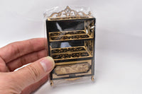 Cat miniature Rococo style Nyabinette with mirror 1/12 scale Dollhouse