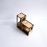 Cat miniature moves! Sliding door 1/12 scale Dollhouse