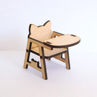 Cat miniature children's chair 1/12 scale Dollhouse