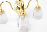 Miniature parts [3V battery-powered LED lighting] 4 cafe-style antique chandeliers [HKL-CL-227]