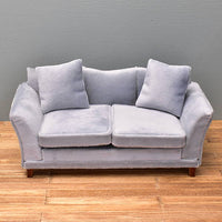 Miniature furniture Blue gray bell bed double sofa [SA9317]