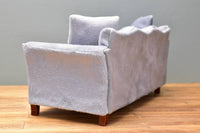 Miniature furniture Blue gray bell bed double sofa [SA9317]