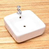 Miniature parts Square pottery washbasin [SADIY663]