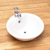 Miniature parts Round pottery washbasin [SADIY664]