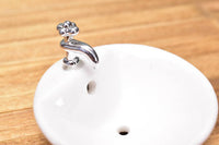 Miniature parts Round pottery washbasin [SADIY664]