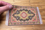 Miniature rug 100 x 150mm [KPSR03] Red x Gold