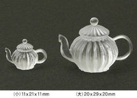 Teapot (pumpkin) 3D [Item number: 1179] Clay jewelry die-cut miniature tableware collection 1/12 size compatible