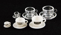 Cappuccino cup 3D type [Item number: 972] Clay jewelry die-cut miniature tableware collection 1/12 size compatible