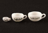 Cafe latte cup 3D type [Item number: 974] Clay jewelry die-cut miniature tableware collection 1/12 size compatible