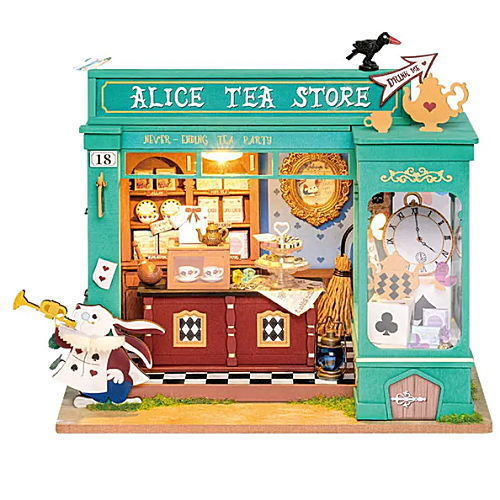 Rolife Miniature Dollhouse Kit Mini Size [DG156: Alice Tea Shop] [m-s]