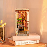 Rolife DIY Book Nook Series Miniature House Kit [TGB01: Sakura Densya]