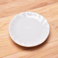 Miniature parts Pottery M size [MPLP1] (ceramic plate / color: white)