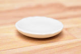 Miniature parts Pottery M size [MPLP8] (ceramic plate / color: white)