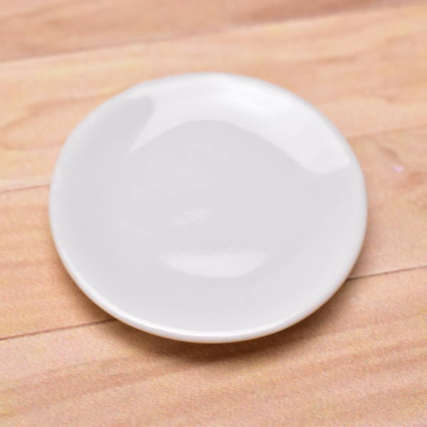 Miniature parts Pottery M size [MPLP10] (ceramic plate / color: white)