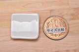 Miniature parts Pottery M size [MPLP11] (ceramic plate / color: white)