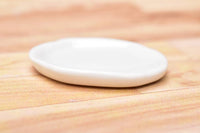 Miniature parts Pottery M size [MPLP13] (ceramic plate / color: white)