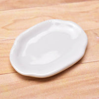 Miniature parts Pottery M size [MPLP13] (ceramic plate / color: white)