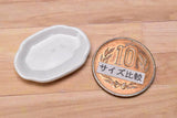 Miniature parts Pottery M size [MPLP13] (ceramic plate / color: white)