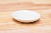 Miniature parts Pottery M size [MPLP14] (ceramic plate / color: white)