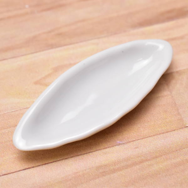 Miniature parts Pottery M size [MPLP16] (ceramic plate / color: white)