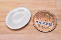 Miniature parts Pottery M size [MPLP47] (ceramic plate / color: white)