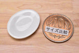 Miniature parts Pottery M size [MPLP47] (ceramic plate / color: white)